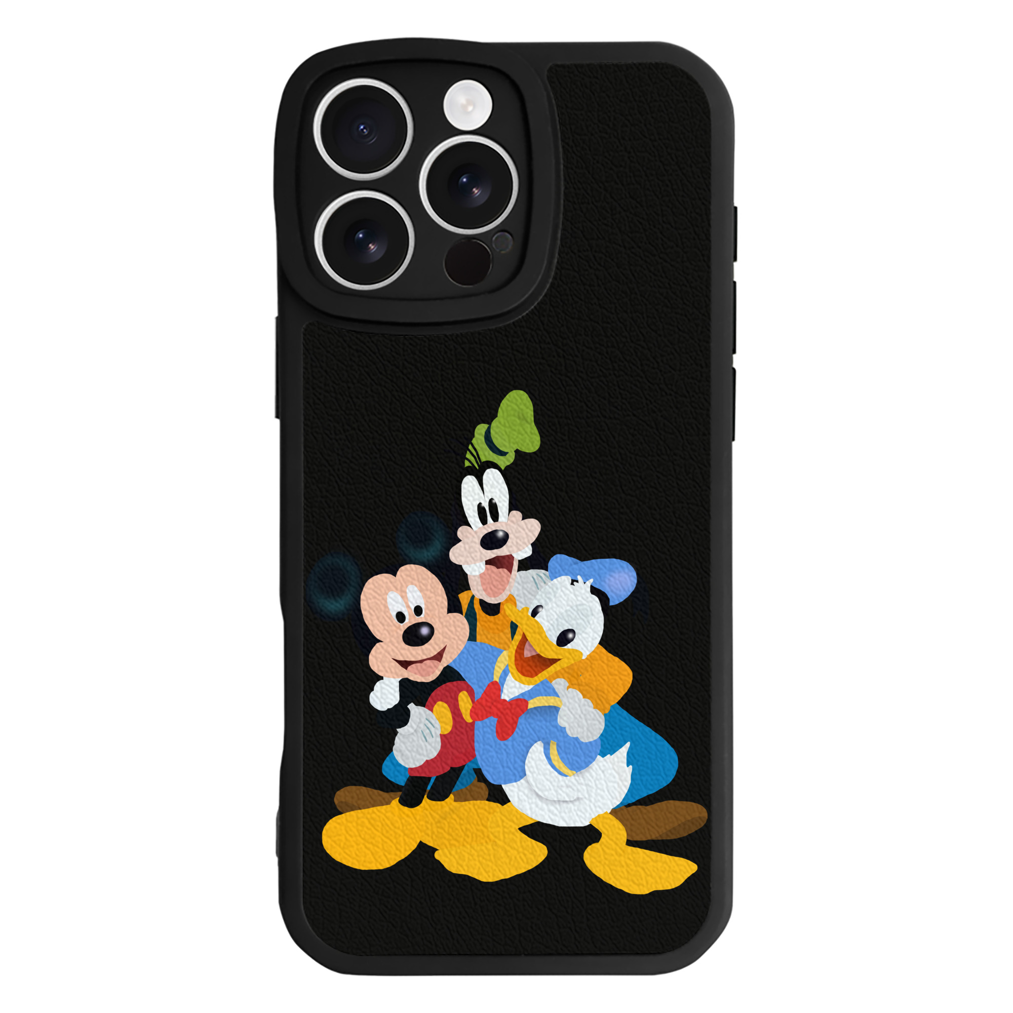 （画像用） ミッキーマウス Mickey Mouse 【iPhone 16シリーズ対応】シリコンスマホケース（レザー調） 材質：シリコン